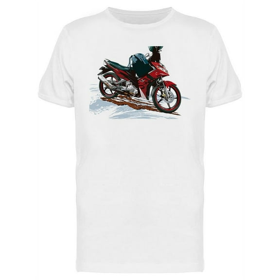 Motorcycle And Bag T-Shirt Men -Image by Shutterstock, Male Medium