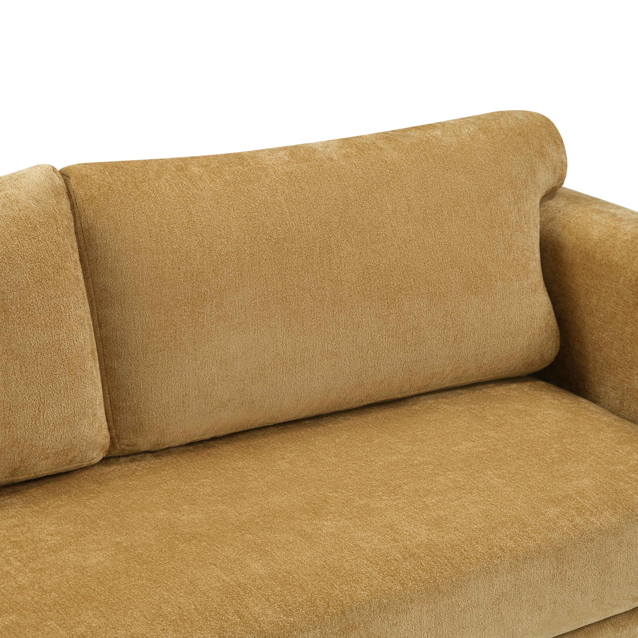 Christopher Knight Home Modern 3-seater Chenille Upholstered Sofa, Curved Arm Accent Couch, Yellow