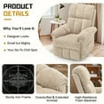 thumbnail image 5 of YSICK Swivel Rocker Recliner Chair for Adults with Side Pockets Small Recliners for Small Spaces for Living Room, Nursery, Chenille, Khaki, 5 of 9