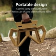 thumbnail image 4 of Outdoor Folding Stool, Plastic, 11.4x7.9x9.4in, 220lb Capacity, Green/Khaki, Portable for Camping Fishing, Non-Slip, 4 of 7