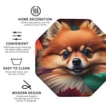 thumbnail image 3 of Lsque Colorful Leaf Chihuahua Pattern 4" Drink Coasters Set of 4, PVC Leather Absorbent Coasters, Table Coaster Set Decorative Coffee Cup Coasters Housewarming Gift -Octagon, 3 of 6