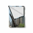 thumbnail image 2 of United States Soft Flannel Fleece Blanket, Downtown Chicago Illinois Finance Business Center Lake Michigan Avenue Bridge, Cozy Plush for Indoor and Outdoor Use, 50" x 70", Multicolor, by Ambesonne, 2 of 6