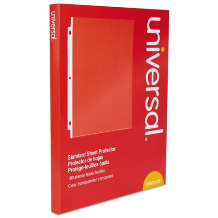 - Universal Top-Load Poly Sheet Protectors, Standard, Letter, Clear, 100/Box