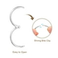thumbnail image 4 of Uxcell Shower Curtain Rings, 6 pack Carbon Steel Round Snap Shower Curtain Hooks Silver, 0.98 inch, 4 of 5