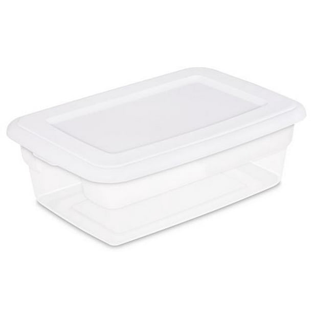 Sterilite 11.4 L Storage Box, Clear Plastic Storage Bin with Snap