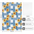thumbnail image 2 of 2 Pcs Pioneer Flower Floral Print Pattern Kitchen Towels, Funny Microfiber Dish Towel Set, 18" X 26" Tea Towels, 2 of 6