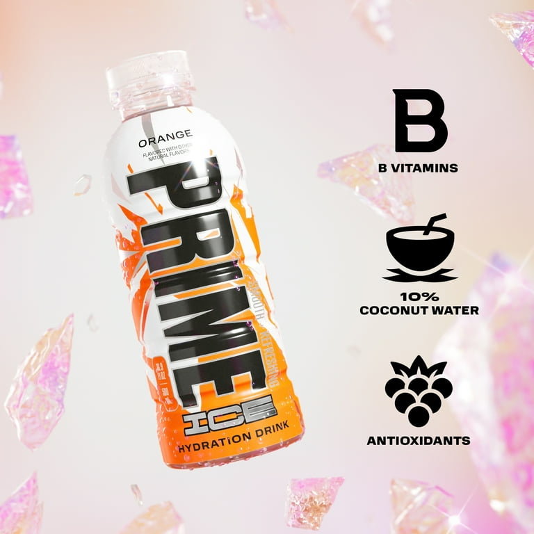 Prime Ice Hydration Sports Drink, Orange, 16.9 fl oz, Bottle