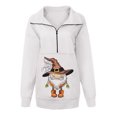 thumbnail image 4 of Moda mujer Casual cuello vuelto manga larga suelta camiseta otoño blusa pulóver Tops Pompotops  FGAJ21592, 4 of 8