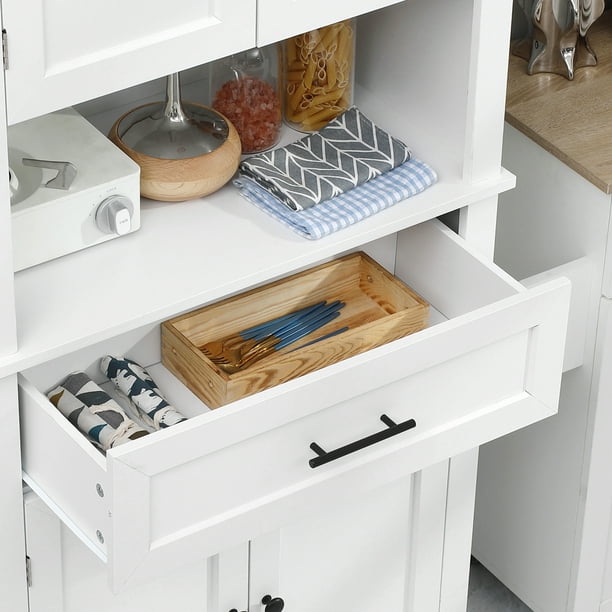 Homcom armoire de cuisine multi-rangements 4 portes 3 tiroirs