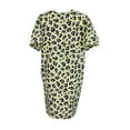 thumbnail image 4 of Sindrella Women's Cotton Blend Snap Front Duster Robe With Pocket - Yellow Classic Cheetah - Medium, 4 of 4