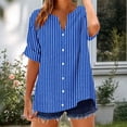thumbnail image 5 of Zorckvet Womens Casual Shirts Button Down Loose Tops Short Sleeve Cotton Linen Blouses for Women Trendy, 5 of 5