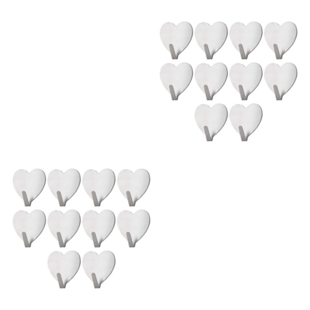 Billuyoard 10 paquetes / lote Gancho en forma de corazón elegante y duradero: para cualquier configuración Gancho lindo en forma de corazón plata 2Conjunto