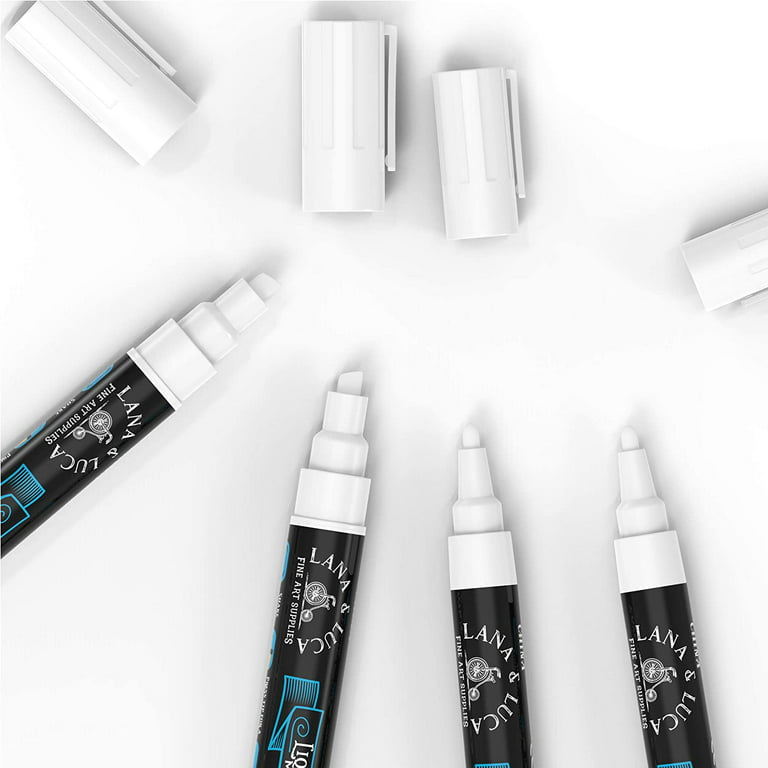 LANA & LUCA Metallic Liquid Chalk Markers, 8 Pack, 6mm Reversible Tip, Kid  Safe, Odor Free, Made for Everyone