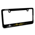thumbnail image 1 of Ford Mustang Script in Yellow Black Metal License Plate Frame, 1 of 3