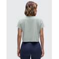 thumbnail image 2 of CRZ YOGA Women's Pima Cotton Workout Short Sleeve Shirts Loose Athletic Crop Tops Casual T-Shirt, 2 of 4