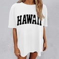 thumbnail image 2 of Tiweut Hauts Décontractés pour Femmes Oversize Vintage Coupe Ample Manches Courtes Col Rond T-Shirts d'Été pour Dame Blanc, 2 of 6