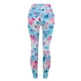 thumbnail image 6 of Visit the JURANMO Store Valentine Tight Pants for Women Heart Printed High Waist Valentines Leggings Fashion Holiday Legging Light Blue XL, 6 of 10