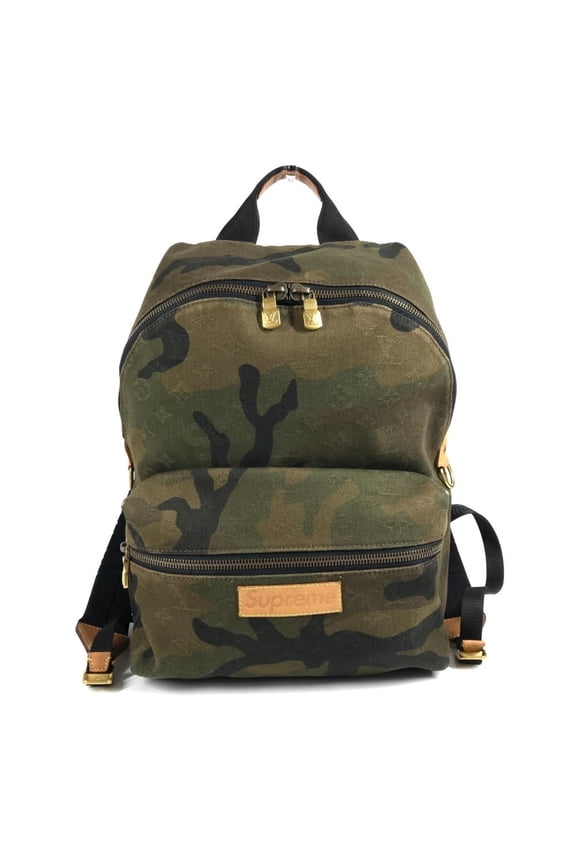 Pre-Owned LOUIS VUITTON M44200 Supreme Collaboration Apollo Bag Backpack Camouflage Canvas...