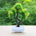 thumbnail image 4 of Artificial Pine Tree Plant Potted Bonsai Wedding Party Desktop Furniture Decor, 4 of 8