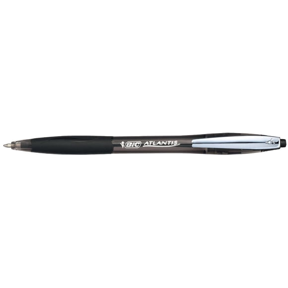 Bolígrafos BIC Atlantis Classic, retráctiles, caja de 12 unidades, color negro