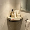 thumbnail image 4 of Honmine Corner Shelf Bathroom, Corner Shelving Unit No-Drill Wall-Mounted, PVC Storage Rack for Bathroom Vanity, Shower, and Toilet, 4 of 6