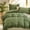 Avocado Green, variant on Yellow Ruffle Duvet Cover Set Twin Size Shabby Chic Bedding Set Ruffled Farmhouse Yellow Comforter Cover Boho Duvet Cover Set