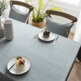 thumbnail image 7 of Enova Home High Quality Tablecloth, Thick Rectangle Cotton and Linen Water Resistant Table Protector Cover for Dining Table Decoration (Light Grey) -  54" x 78", 7 of 7