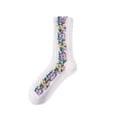 thumbnail image 2 of EQWLJWE Woman's Girls Cute Coloer Lace Flowers Breathable Non-slip Combed Cotton Middle Socks Sox Women's Socks Holiday Clearance, 2 of 4