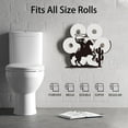 thumbnail image 3 of Cowmen Toilet Paper Holder Metal Western Cowmen Wall Mounted Toilet Paper Storage for Extra 8 Rolls Cowmen Theme Toilet Paper Organizer Toilet Paper Roll Holder for Bathroom Home Décor, 3 of 8