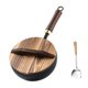 thumbnail image 5 of Wok Pan 10.24 pulgadas con sartén de cocción tapa antiadherente antiadherente de cocina de fondo múltiple plano multipropósito, 5 of 9