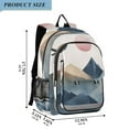 thumbnail image 2 of FORMRS Unisex School Backpack 17" Student Travel Bag with Laptop Compartment, Art Mountains, 2 of 7