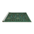 thumbnail image 2 of Ahgly Company Machine Washable Indoor Square Persian Turquoise Blue Traditional Area Rugs, 6' Square, 2 of 4
