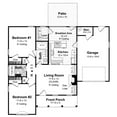 thumbnail image 2 of House Plan Gallery - HPG-1001 - 1,001 sq ft - 2 Bedroom - 2 Bath Small House Plans - Single Story Printed Blueprints - Simple to Build (5 Printed Sets), 2 of 3