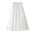 thumbnail image 1 of YM YOUMU Women Lace Floral Swing Skirt Elastic Waist Underskirt Casual Summer, 1 of 5