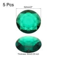thumbnail image 2 of Acrylic Flat Back Rhinestones 5 Pcs 2 Inch Round Artificial Gemstone Craft Bead Jewelry Making Deep Green, 2 of 6