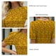 thumbnail image 5 of Camisa elástica amarilla con dobladillo con volantes, cuello redondo, talla L, blusa de verano con mangas abullonadas y estampado floral, 5 of 6