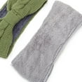 thumbnail image 5 of Women Winter Headband Winter Fleece-lined Headband Solid Color Twist Texture Thickened Warm Hair Band Stretchy Cozy Head Wrap Knit Ear Warmer Fleece, 5 of 6