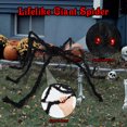 thumbnail image 4 of Halloween Simulation Spider Web Kit Nylon Red Eye Big Spider Mini Spider Horror Theme Decoration Props, 4 of 9