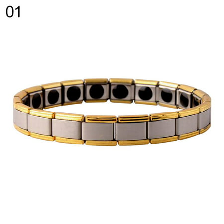 Magnetic Therapy Bracelet Pain Relief for Arthritis Stainless Steel Health Wristband Gift for Men (Best Health Wristbands 2019)