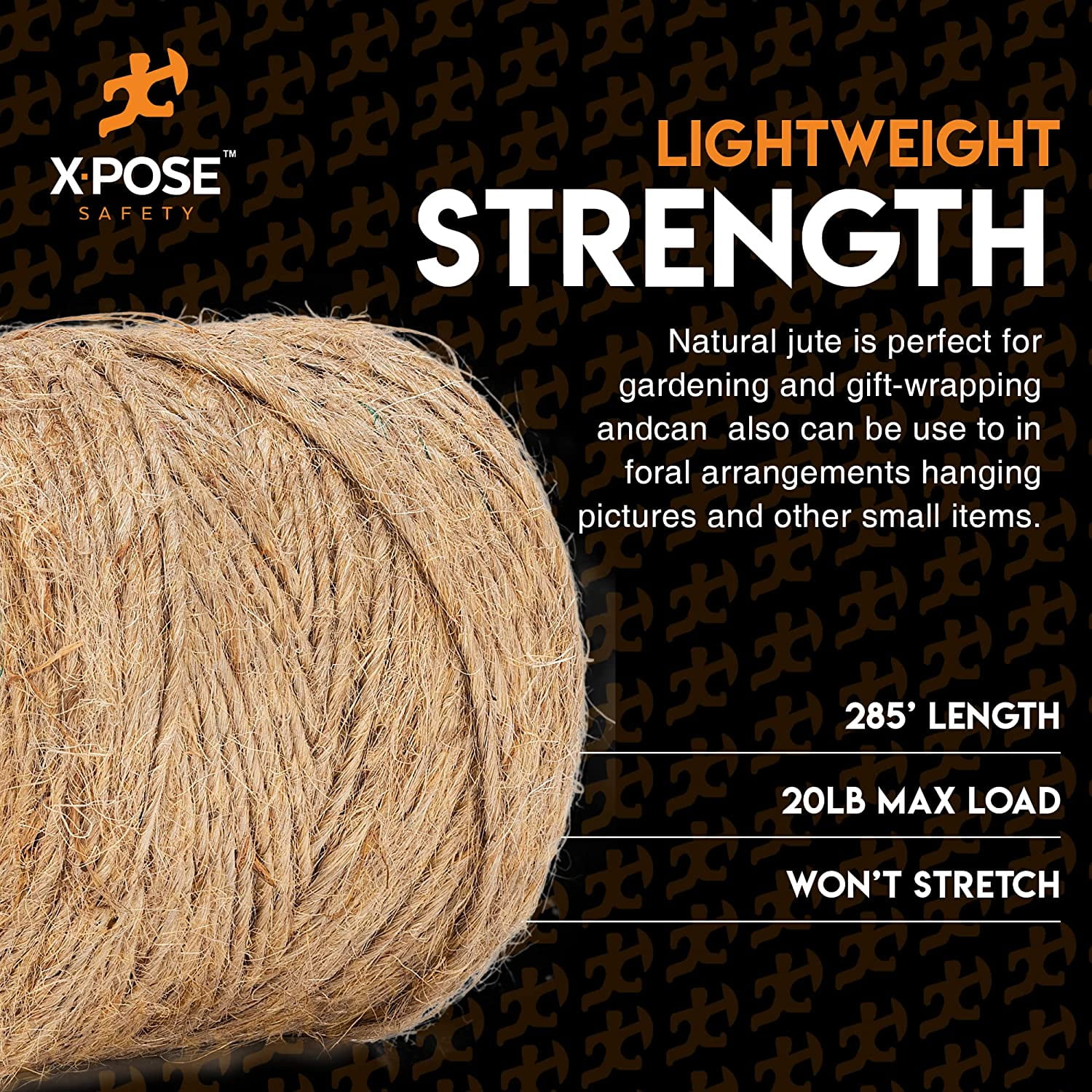 Jute Twine - 2 Ply Brown Roll 338' Jute Twine for Crafts - Soft Yet Strong Natural Jute String, Burlap String, Wrapping, Packing Materials