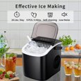 thumbnail image 2 of Encimera para fabricar hielo, máquina portátil para fabricar hielo con autolimpieza, 29 libras/24 horas, 6 minutos/9 piezas de hielo tipo bala, cuchara y cesta para hielo, máquina para hacer hielo de, 2 of 5
