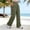 Army Green, variant on Juslio Womens Pants with Pockets Loose High Waist Casual Comfortable Elastic Waist Wide-Leg Pants