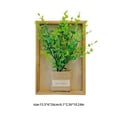 thumbnail image 3 of TIMIFIS Wooden Hanging Decorations, Wooden Rectangular Photo Frame Hanging Decorations High Class Feeling Living Room Green Wall Decorations Faux Rattan Wall Decorations Home Decor, 3 of 6