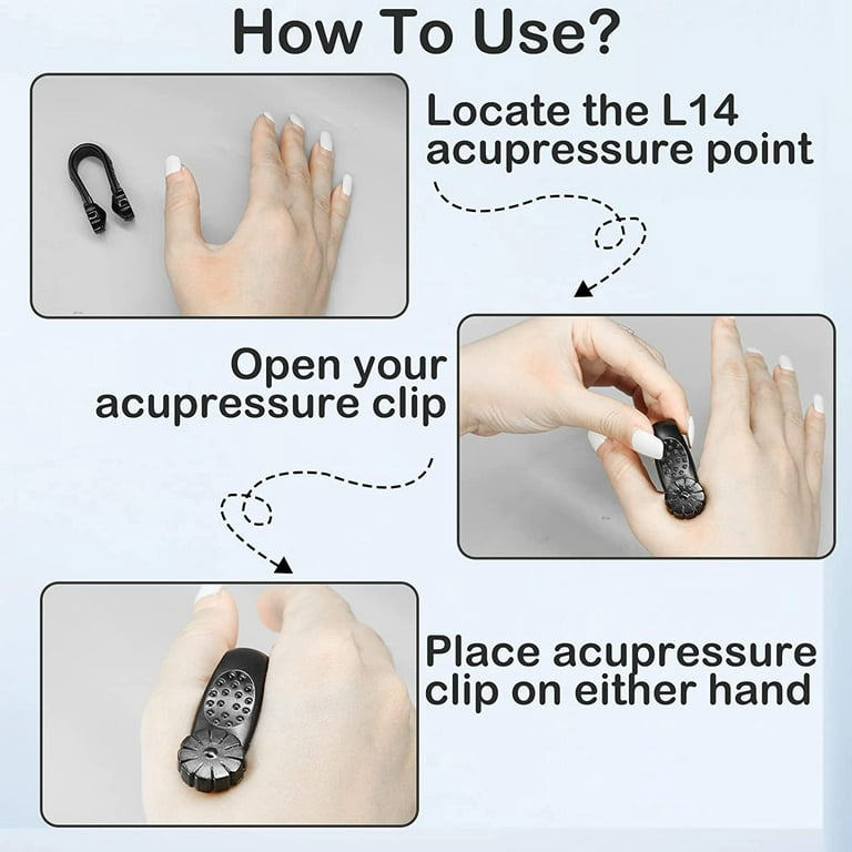 Acupressure Clip, Hand Massager (for Natural Headache And Migraine Relief),  Acupressure, Tension Exerciser 3pcs