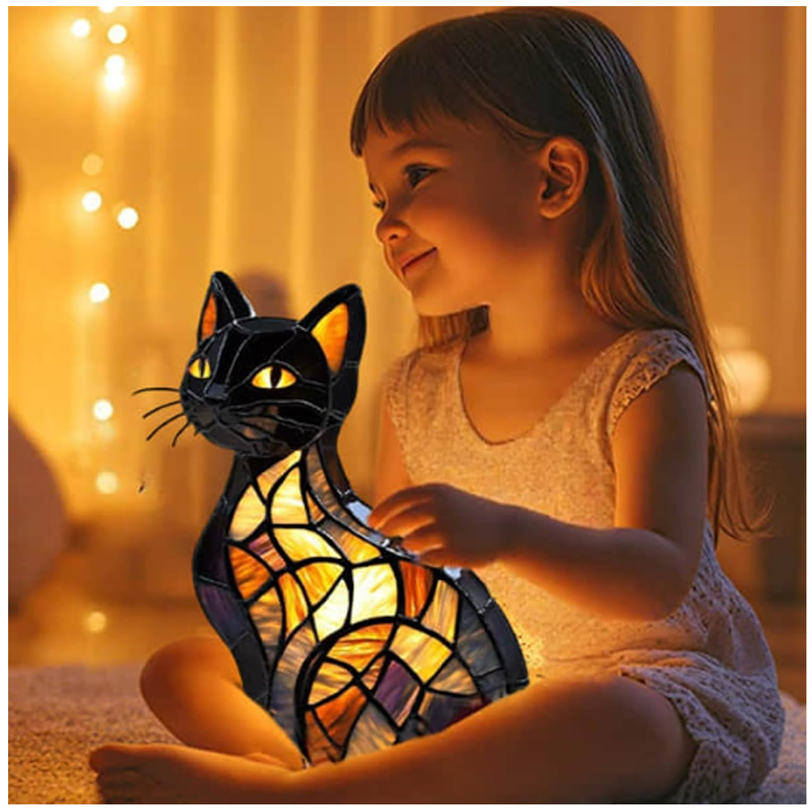 GITpooo Stained Glass Lamp,Dog Lamps Stained Glass Lamp,Cute Pet Dogs Themed LED Table Lamps,Stained Resin Tabletop Night Light,Dachshund Schnauzer Corgi Pug Boxer Dog