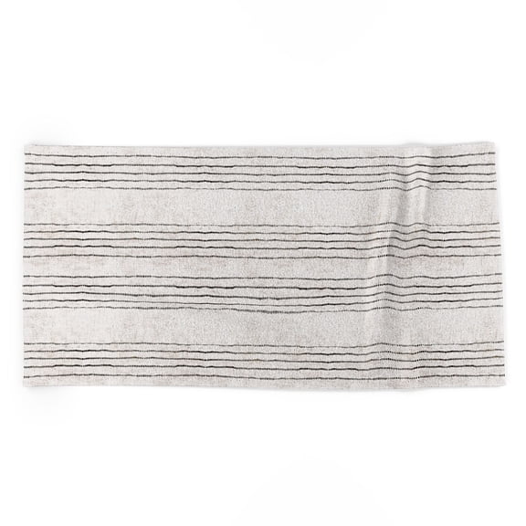 Society6 Holli Zollinger LINEN STRIPE RUSTIC Beach Towel