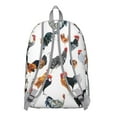 thumbnail image 3 of Waterproof Farm Rooster Backpack, Durable School Bag Featuring Cute Cartoon Hen and Egg Pattern, 3 of 5