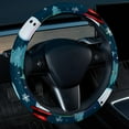 thumbnail image 2 of Christmas Snowman 14.5 Inch Printing PVC Leather Steering Wheel Cover Car Wheel Covers Auto Accessories, 2 of 6