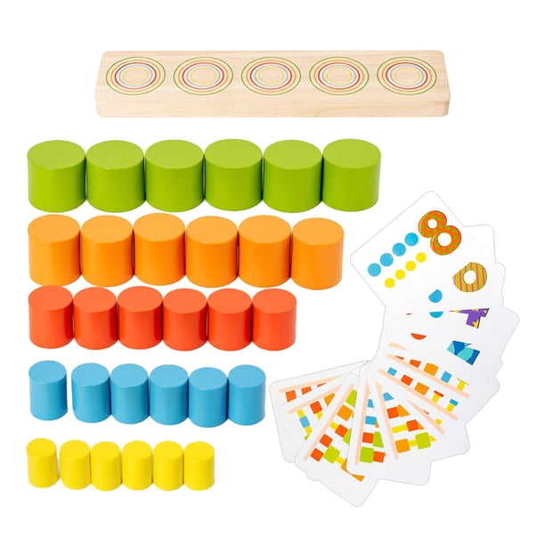 Juegos de apilamiento de madera Montessori para mejorar las habilidades de concentración, juegos de mesa, juguete educativo para niños de 3 a 6 años perfke Bloques de apilamiento
