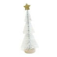 thumbnail image 3 of Mini árbol de Navidad artificial con nieve de 25 cm con base de madera, decoración navideña para mesa, fiestas, Año Nuevo y Navidad., 3 of 8